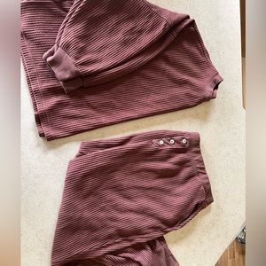 Purple Waffle Texture Pajama Set 2/3X